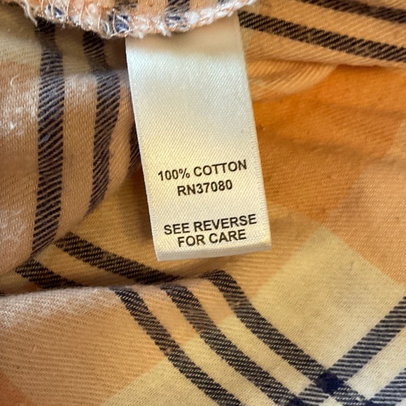 Cato Peach and Black Plaid Button Down Shirt - Picture 8 of 9